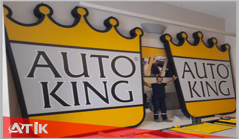 Auto King Dış Mekan Işıklı Tabela Çalışması
